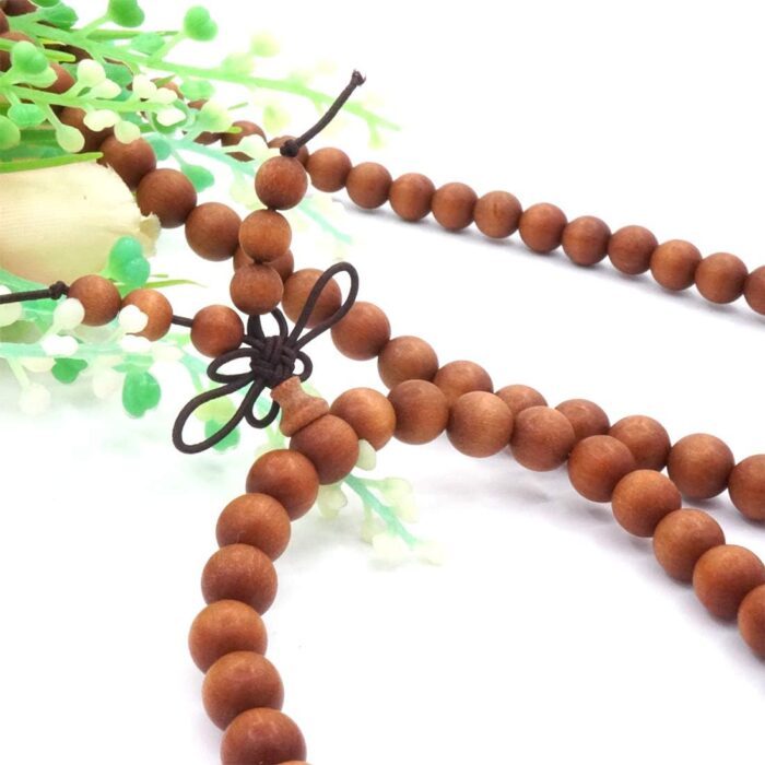 Thajaling 8MM 108 Prayer Beads Mala Bracelet Sandalwood Tibetan Buddhist Buddha Meditation Necklace/bracelet - Image 3