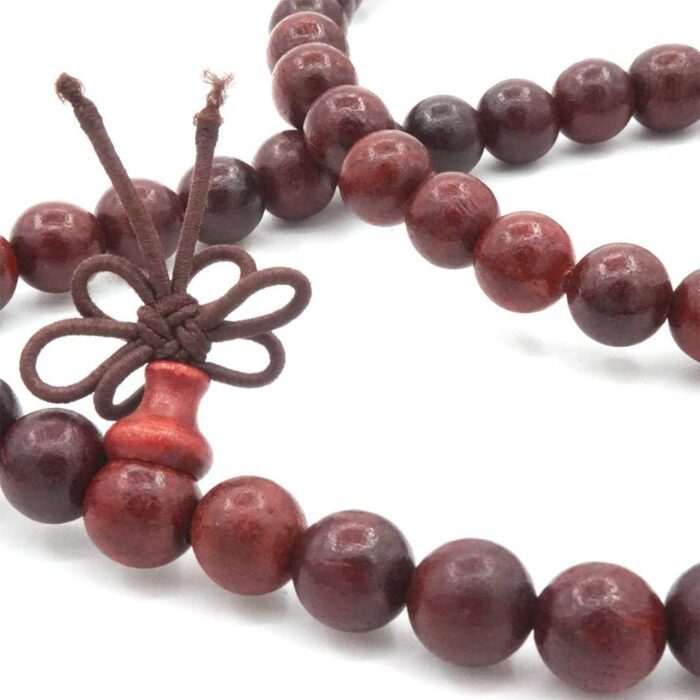 HDmirrorR 108 Natural Sandalwood Beads Necklace/Bracelet Chain Rosary 8mm-Beads Tibetan Buddhist Buddha Mala Chinese Knot Elastic Man Woman - Image 5