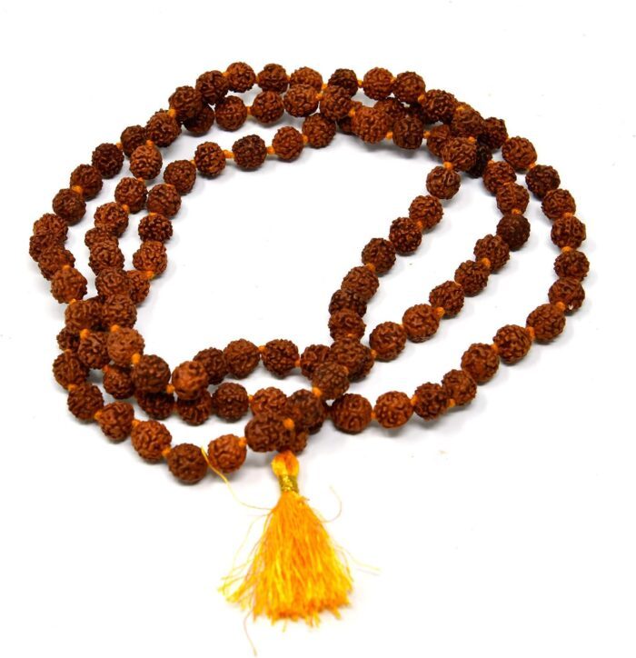 Wonder care- Rudraksha meditation mala, 5 mukhi rudrakasha mala, rudrakash mala beads, and rudrakash mala 8mm 108 beads, rudrakasha mala brown colour - Image 3