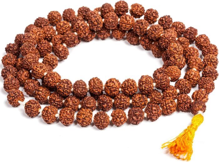 Artcollectibles India Energised 5 Mukhi Faced Rudraksh Mala, Rudraksha 6mm 108 Beads, Certified, Energised, Spiritual Yoga