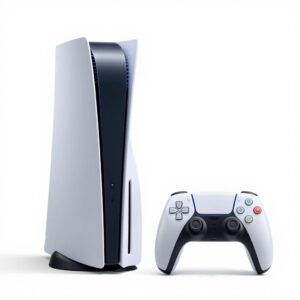 Illustration of PlayStation 5 Pro Console with DualSense Controller