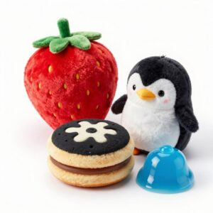 Illustration of Super Soft Squishy Food and Animal Toys
