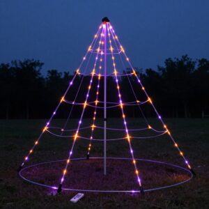 Illustration of Giant Light-up Spider Web with Remote